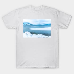 Ice and Snow on Okanagan Lake and Mountains T-Shirt